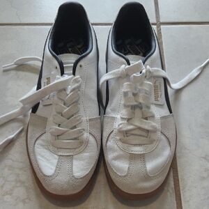 Puma White and Brown Men's Sneakers